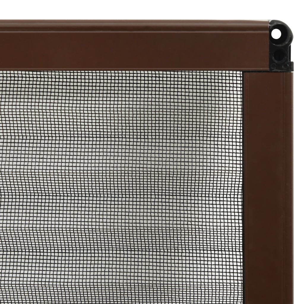 plisseret insektnet til vinduer 80x120 cm aluminium brun