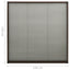 plisseret insektnet til vinduer aluminium 120x120 cm brun