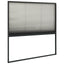 plisseret insektnet til vinduer 120x120 cm aluminium antracit