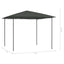 pavillon 3x3x2,6 m 160 g/m² antracitgrå