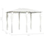 med stolpeovertræk 3x4x2,6 m 160 g/m² cremefarvet