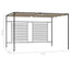 pavillon med sammenrulleligt tag 3x4x2,3 cm 180 g/m² gråbrun