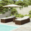 liggestole 3 dele med tebord polyrattan brun