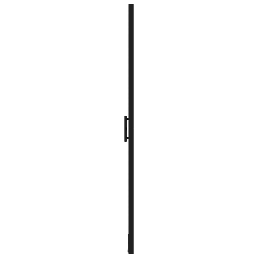 brusedør 81 x 195 cm hærdet glas sort