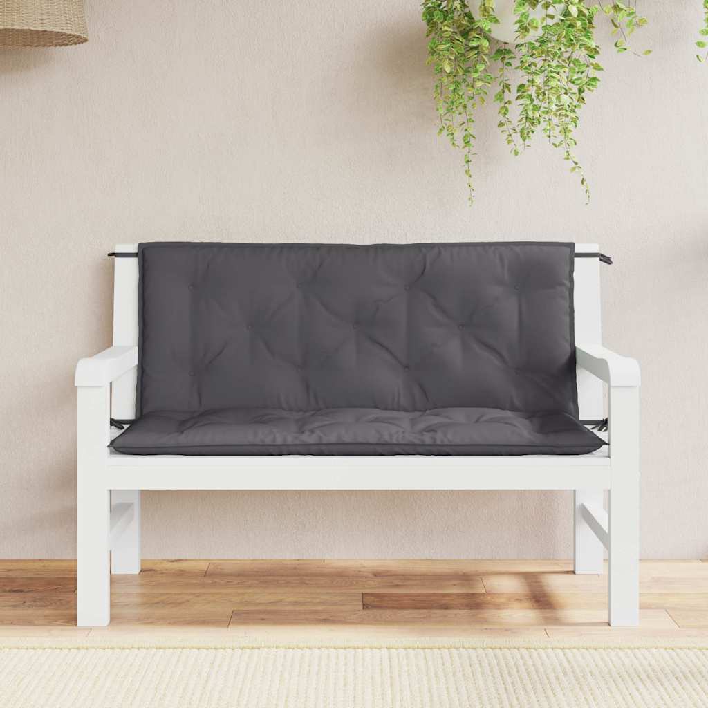 hynde til havebænk 120x(50+50)x7 cm oxfordstof antracitgrå