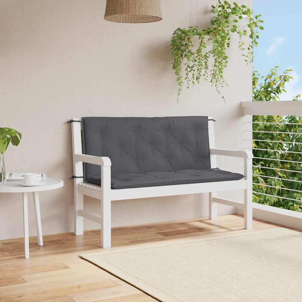 hynde til havebænk 120x(50+50)x7 cm oxfordstof antracitgrå
