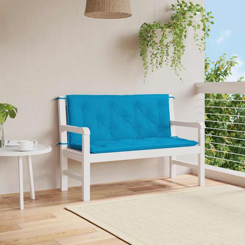hynde til havebænk 120x(50+50)x7 cm oxfordstof lyseblå
