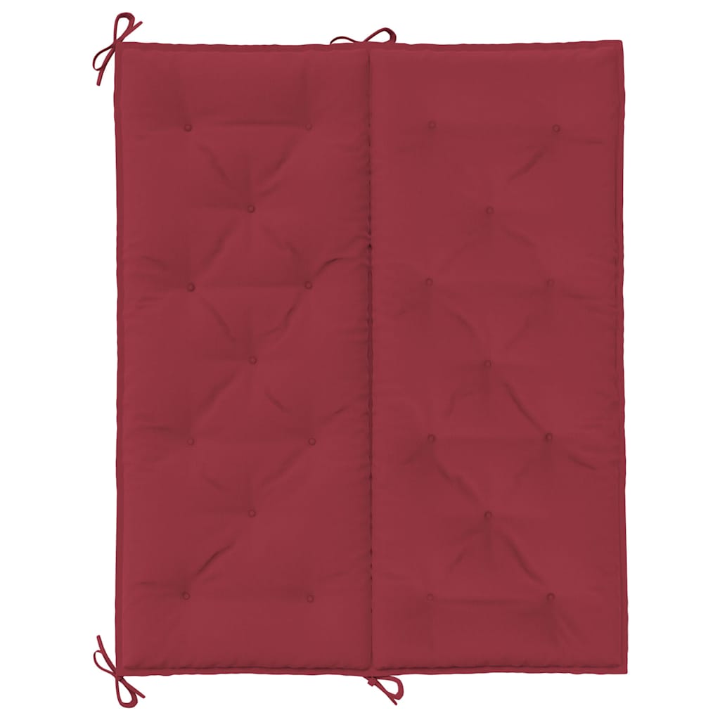hynde til havebænk 120x(50+50)x7 cm oxfordstof vinrød