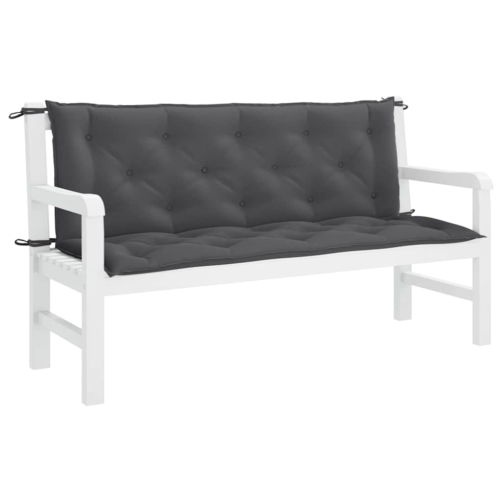 hynde til havebænk 150x(50+50)x7 cm oxfordstof antracitgrå
