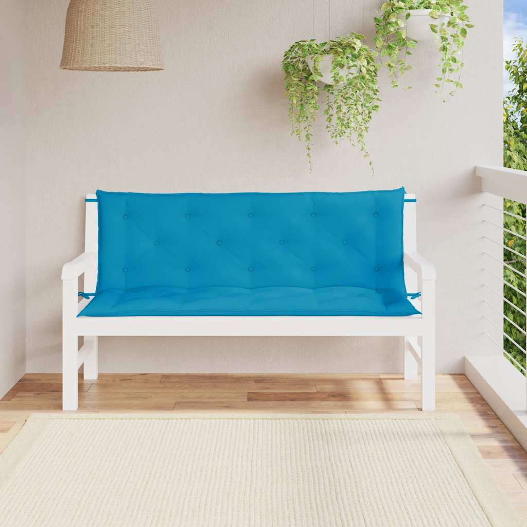 hynde til havebænk 150x(50+50)x7 cm oxfordstof lyseblå