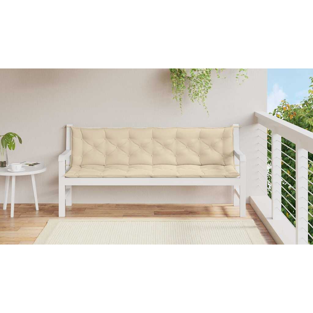 hynde til havebænk 200x(50+50)x7 cm oxfordstof beige