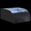 havespringvand med LED-lys 30x34x14 cm rustfrit stål 304
