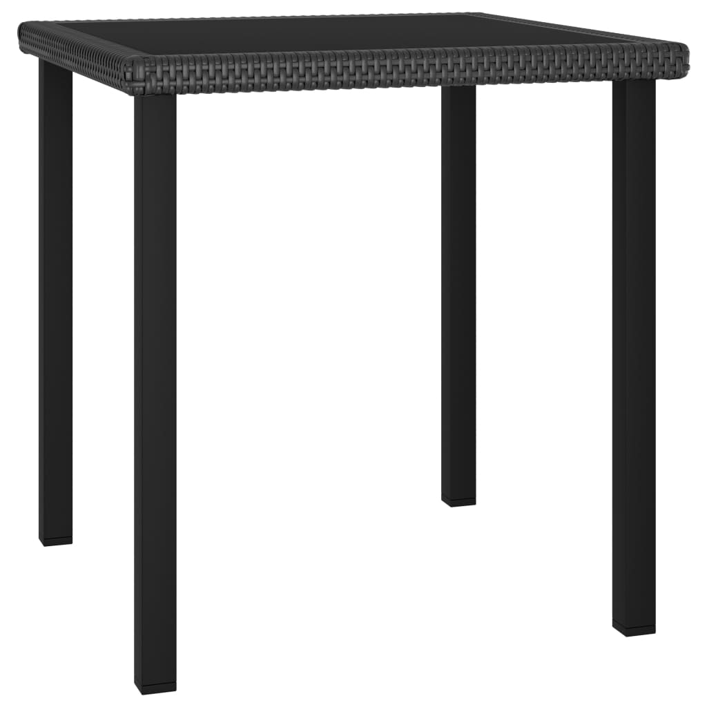 havebord 70x70x73 cm polyrattan grå billede