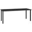 havebord 180x70x73 cm polyrattan sort