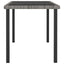 havebord 140x70x73 cm polyrattan grå