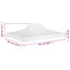 tag til festtelt 4,5x3 m 270 g/m² hvid