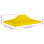 tag til festtelt 4,5x3 m 270 g/m² gul