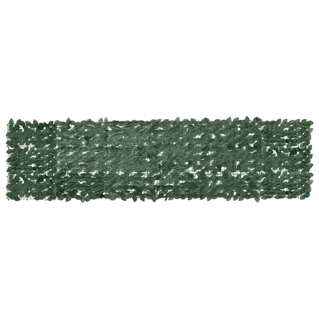 Altanafskærmning 300 × 75 cm - mørkegrønne blade