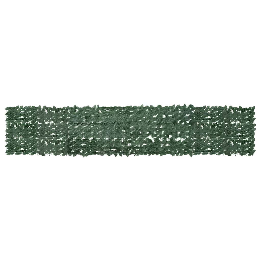 Altanafskærmning 400 × 75 cm - mørkegrønne blade
