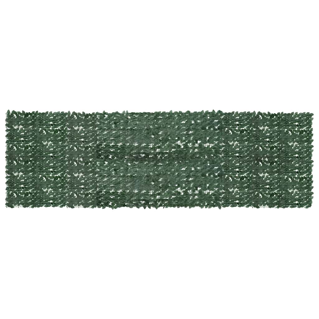 Altanafskærmning 500 × 150 cm - mørkegrønne blade