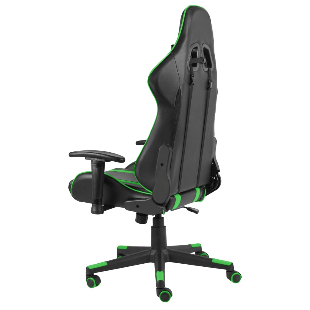 drejelig gamingstol PVC grøn