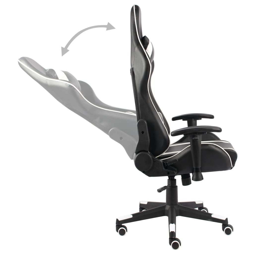 drejelig gamingstol PVC hvid