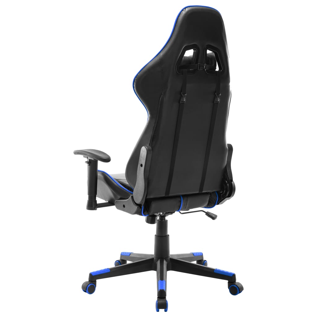 gamingstol kunstlæder sort og blå