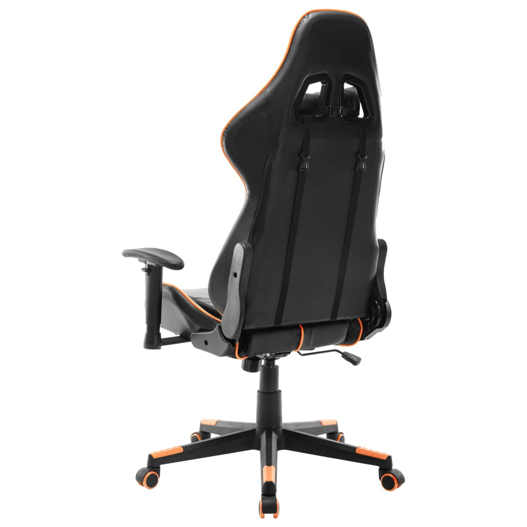 gamingstol kunstlæder sort og orange