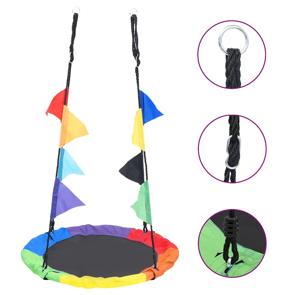 regnbuegynge med flag 100 cm billede