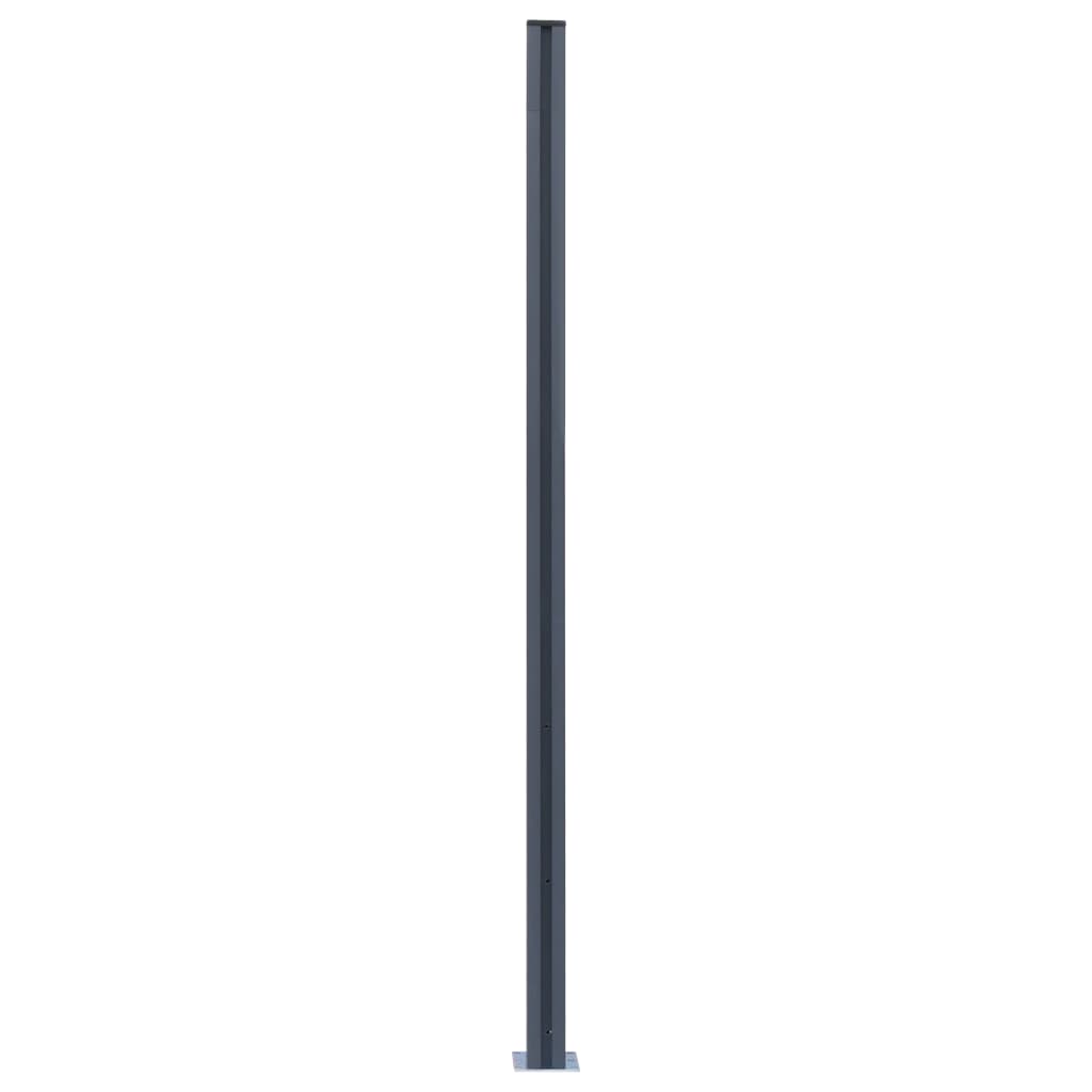 hegnspæle 2 stk. 185 cm aluminium mørkegrå