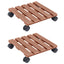 plantevogne 2 stk. 30x30x7,5 WPC brun