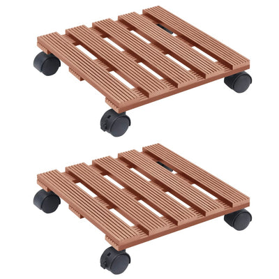 plantevogne 2 stk. 30x30x7,5 WPC brun