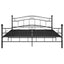 sengestel sort metal 160 x 200 cm