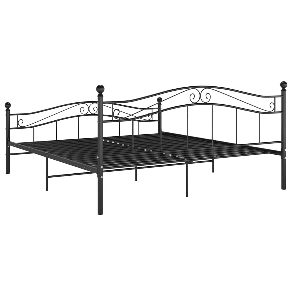 sengestel 180x200 cm metal sort
