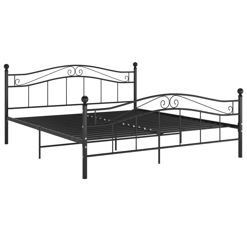 sengestel 200x200 cm metal sort