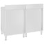kommercielt køkkenbord med skab 120x60x96 cm rustfrit stål