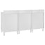 kommercielt køkkenbord med skab 180x60x96 cm rustfrit stål