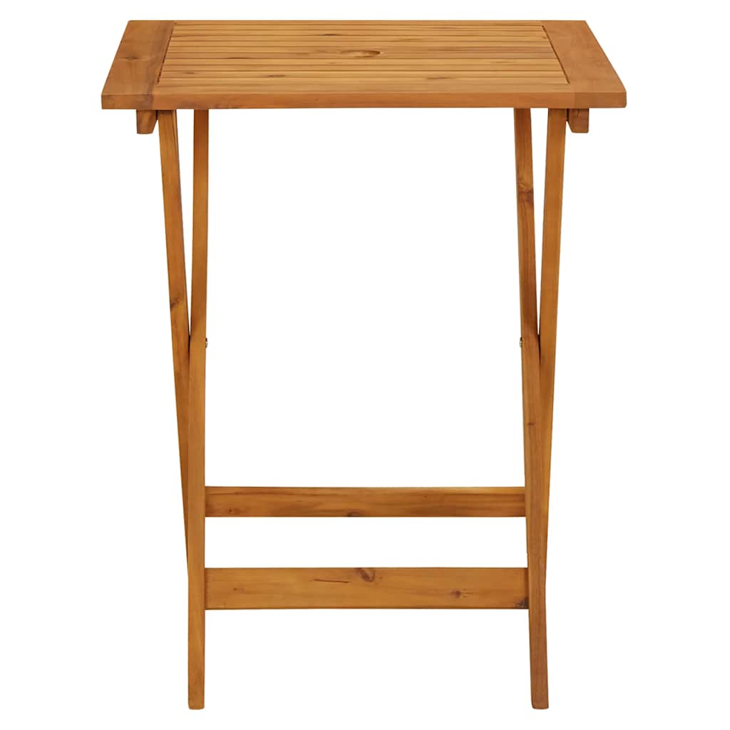 foldbart havebord 60x60x75 cm massivt akacietræ