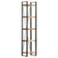 bogreol med 5 hylder 40x30x180 cm massivt mangotræ
