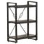 bogreol m. 3 hylder 60x30x80 cm massivt mangotræ sort