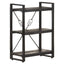 bogreol m. 3 hylder 60x30x80 cm massivt mangotræ sort