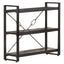 bogreol m. 3 hylder 90x30x80 cm massivt mangotræ sort