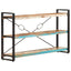 bogreol m. 3 hylder 140x30x80 cm massivt genbrugstræ