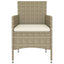 loungesæt til haven 5 dele polyrattan beige