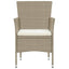 spisebordssæt til haven 3 dele polyrattan beige