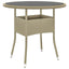 spisebordssæt til haven 3 dele polyrattan beige