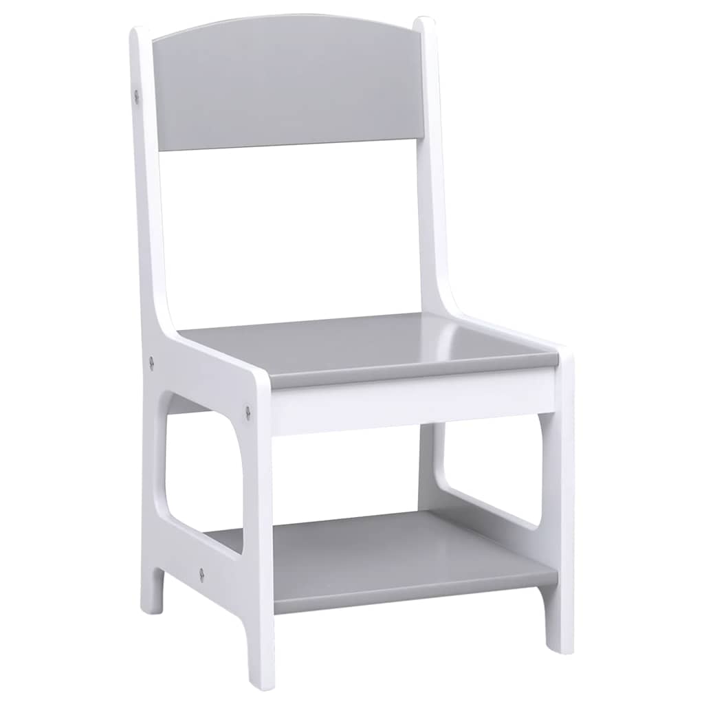 børnebord med 2 stole MDF hvid