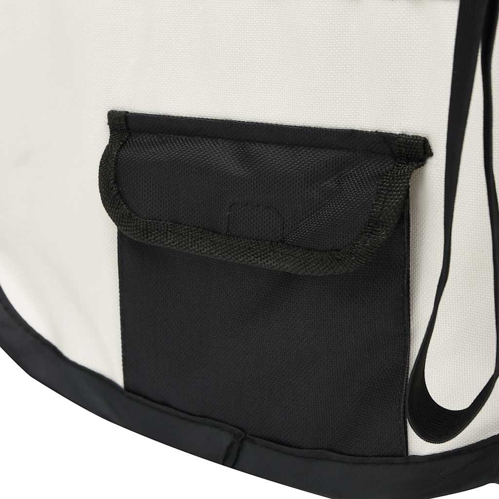 foldbar hundegård med bæretaske 90x90x58 cm sort