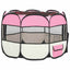 foldbar hundegård med bæretaske 90x90x58 cm pink