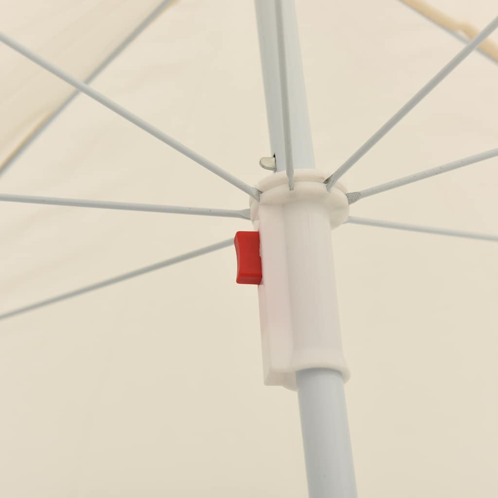 parasol 180 cm stålstang sandfarvet
